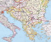 Icona di una mappa dei paesi balcanici