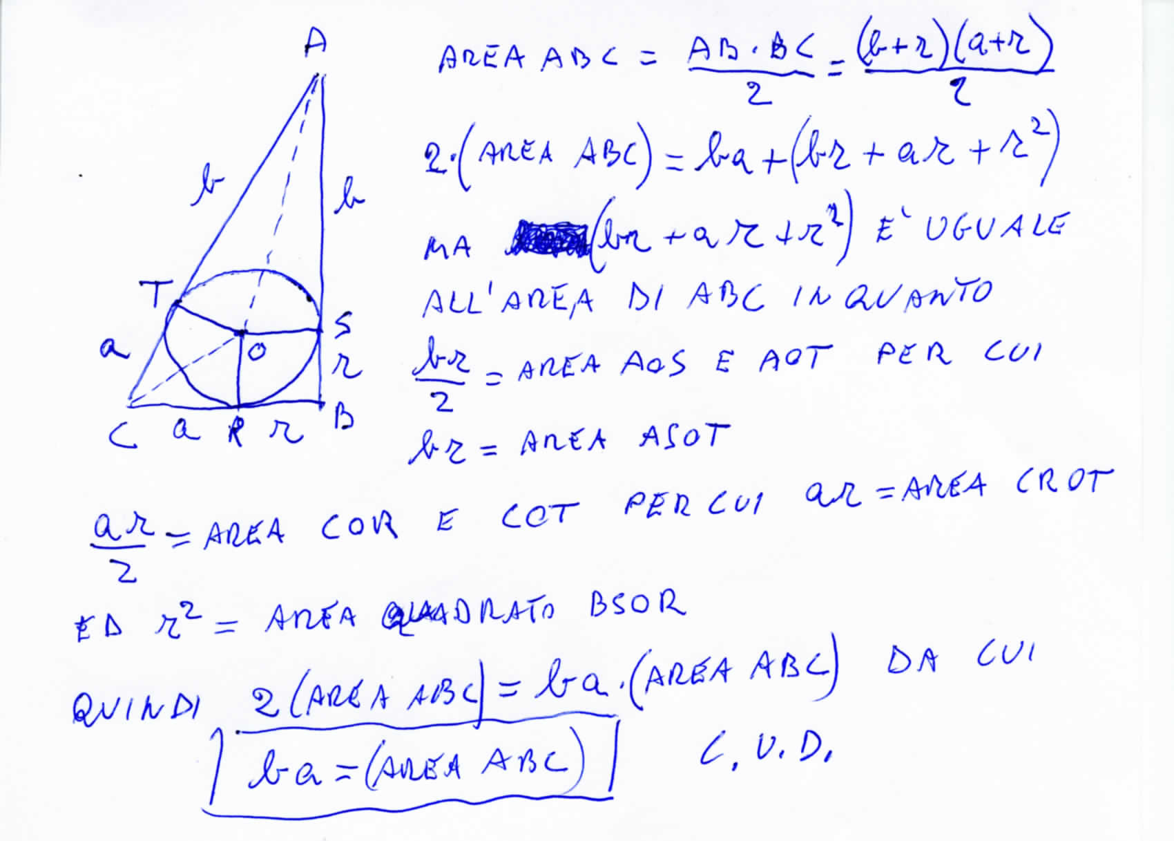 triangolo + cerchio incscritto
