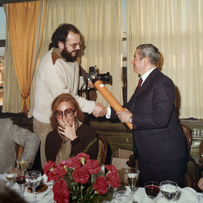 1980 Presidente Enit Michele Pandolfo premia Alberto Salvagno per i servigi resi al turismo italiano