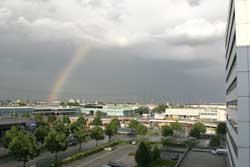 Arcobaleno sulla zona idustriale di Padova