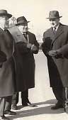 Black and white photo of authorities